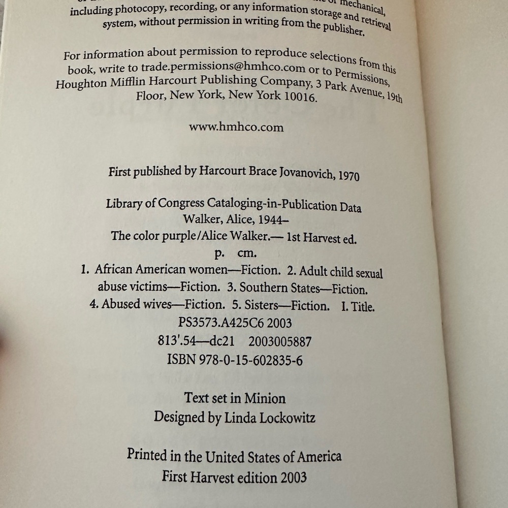 The Color Purple by Alice Walker - Picture 4 of 6